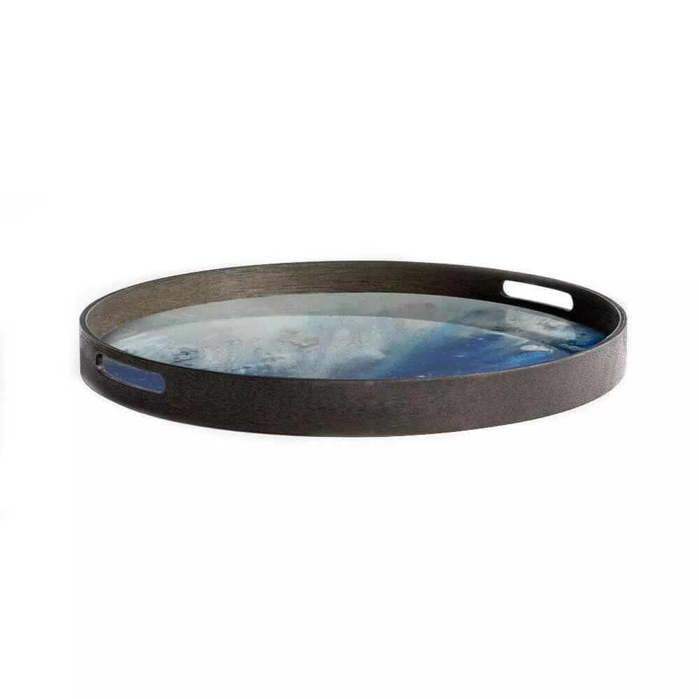 Blue Mist Organic Glass Tray